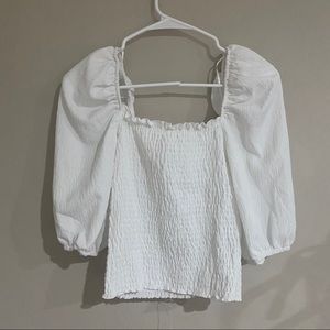 Balloon sleeves White Blouse